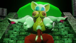 Knuckles punishing Rouge trying to steal the master emerald