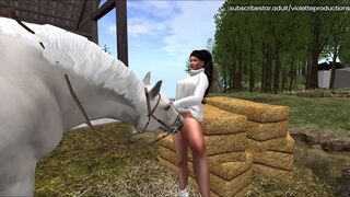 [Short] A housewife walks in the fields.