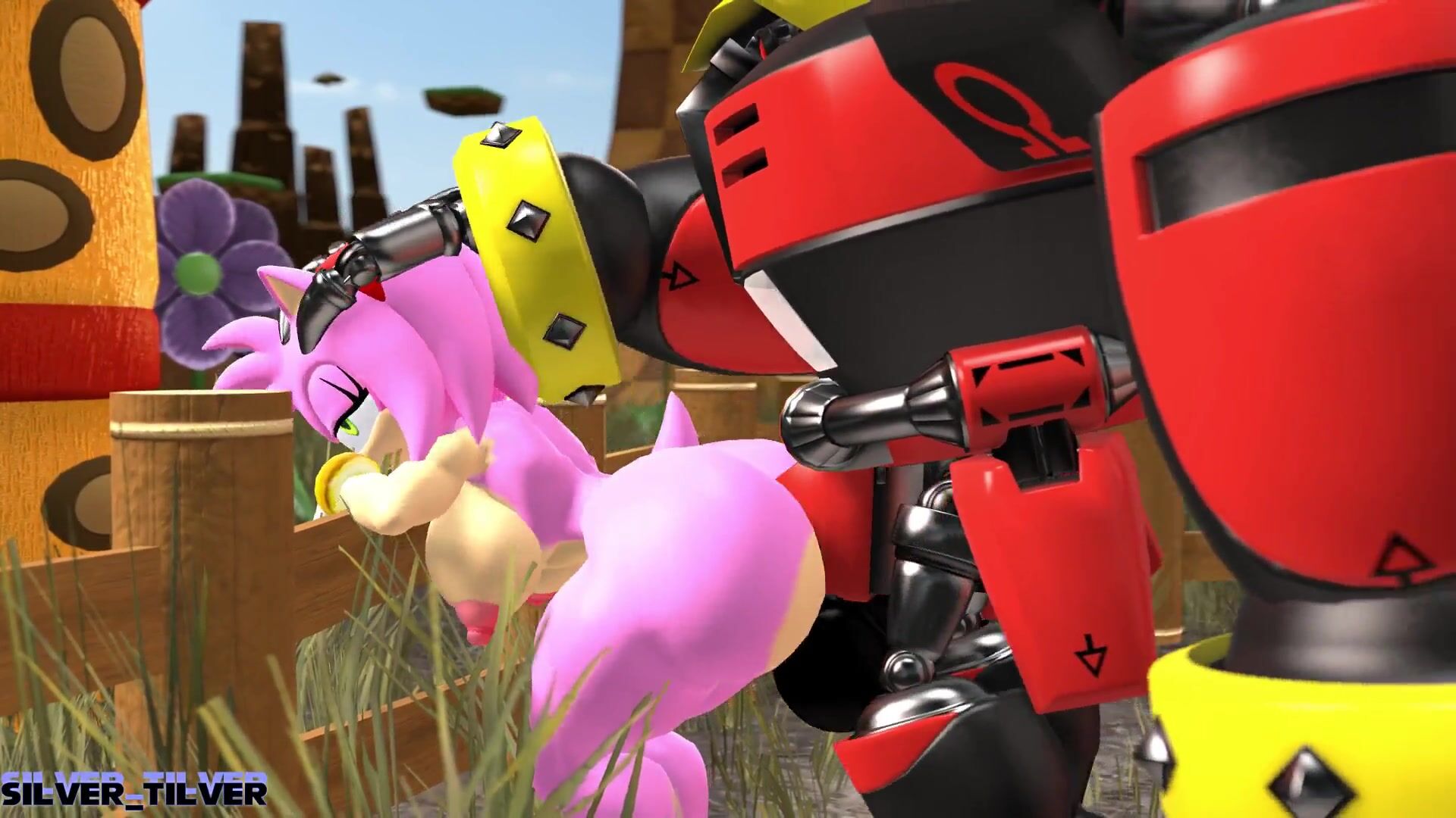 E-123 Omega Drills Into Amy's Fuckhole