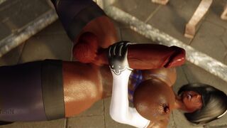 Dark 2B Jerks Off Her Big Juicy Cock