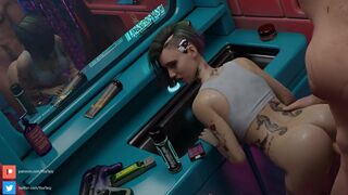 Judy getting ready for work