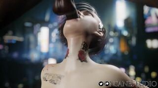 Judy ball deep sucks cock