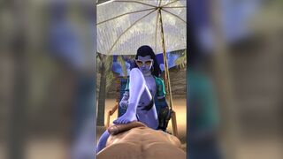 Widowmaker footjob [Blueberg]