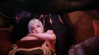 Shadowheart & Displacer Beast [Cum Covered][Zmsfm]