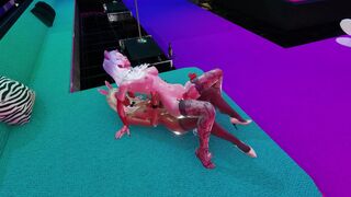 Futa catgirl enjoy futa bunny's dick