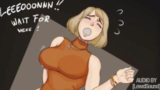 Ashley claps her balls