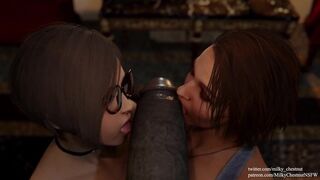 Ada & Jill "Give it" to Mr. X, Part 1. [MilkyChestnutNSFW]