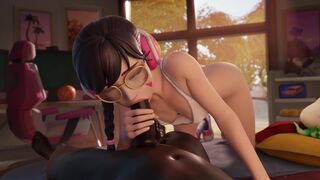 Academy D.va Blowjob [Black][GrandCupido]