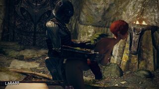 Bandit gets defeated and used by a Draugr