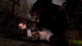 Skyrim - Serana Meets A Werewolf