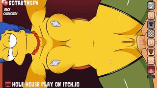 Marge Simpsons Bent Over Dripping Creampie - Hole House