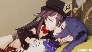 Mona x Hu Tao (Comission) [Loonoosh]