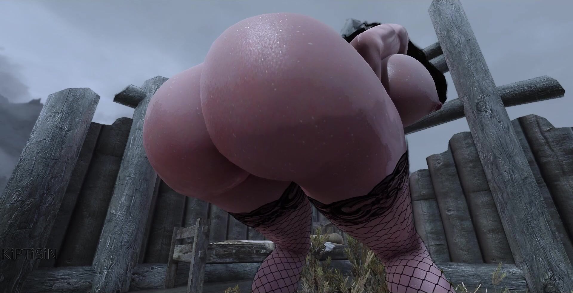 Big booty walking naked