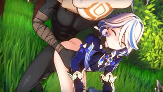 Furina x Hilichurl - 2 Clothed 4k「JygreAnimation」