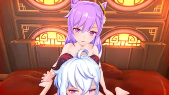 Keqing x Ganyu commission 4k「JygreAnimation」