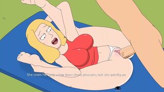 Morty fuck his mom while she stretching outdoors
