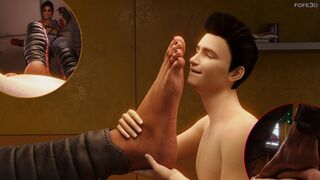 Alone With Panam Palmer Part 2 - Foot Worship - Footjob