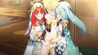 Nilou & Faruzan Double HJ ANIMATION (4K) (Combined) [PastaPaprika]