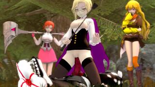 Glynda rides a beowolf