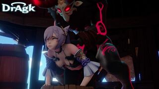 Keqing x Mitachurl Cum version (Dragk)