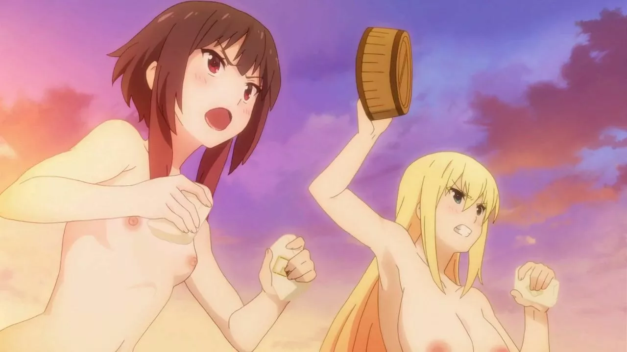 Konosuba Onsen nude filter