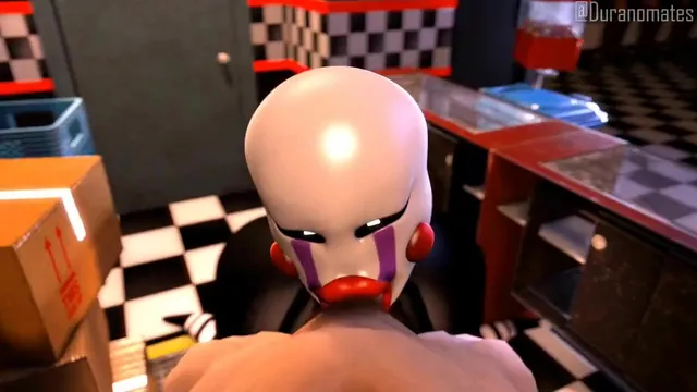 Giving Solid Blowjob - Puppet gives you a blowjob behind the Counter for winning a game