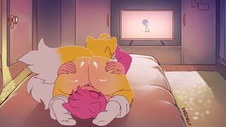 Amy and Tails Watching Funny Videos