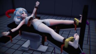 Demon Girl Tickled on the Rack