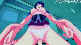 Highschool DxD - Akeno Rides Your Cock Until Creampie