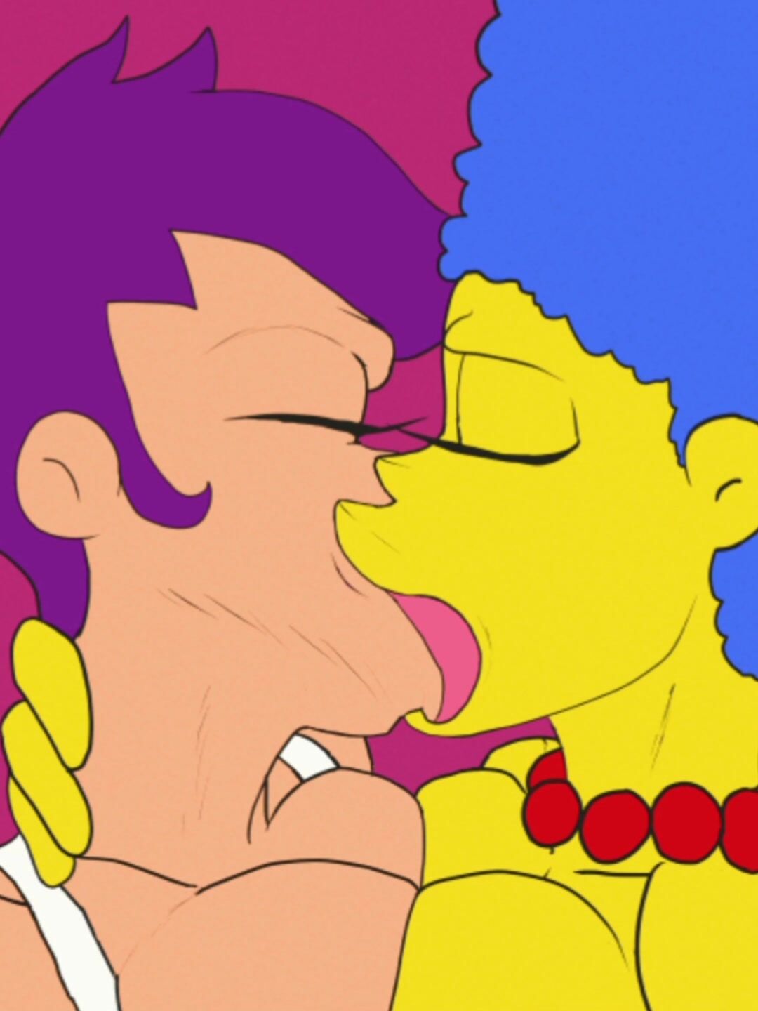Nekomajin Marge Kissing Leela Video Extended With Audio