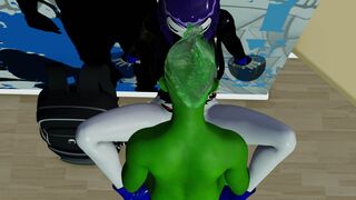 Beast Boy and Raven wall ride sex with audio