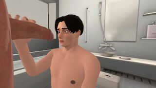 Mike bathroom handjob