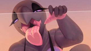 "Salazzle Screen Lick Animation" by ThousandFoldFeathers (2023) [No Audio | Loop]