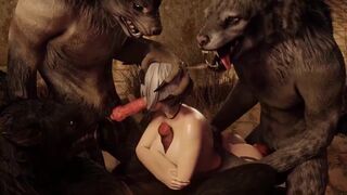 2B X Werewolf Foursome (Rekin3D)