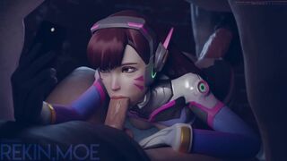 D.Va X Horse X Male Threesone