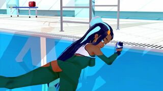 Pokemon - Nessa Inside Pool