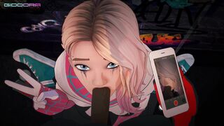 Spider-Gwen blowjob