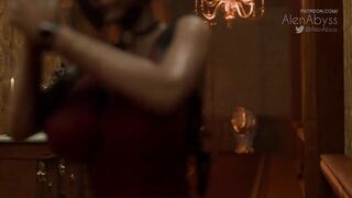 ada being followed by dimitrescu