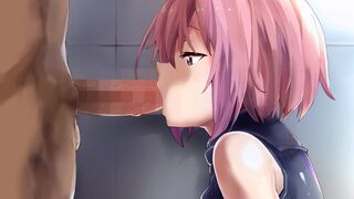 Mash Kyrielight blowjob [Momochieri]