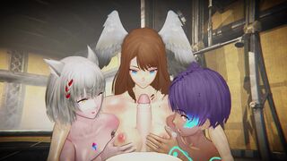 [4K+60FPS] Bathhouse Foursome