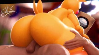 Toy Chica riding