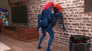 Mystique - Blue Women Fuck