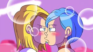 Android 18 bulma kissing edited