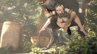 Ciri and Werewolf