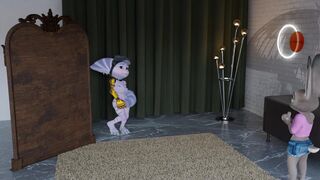 Shy rivet showing off