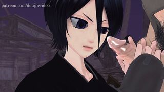 Kuchiki Rukia - Bleach - Handjob/blowjob - Short
