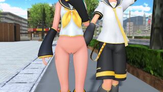 Guy Grabs His Younger Sister's Ass