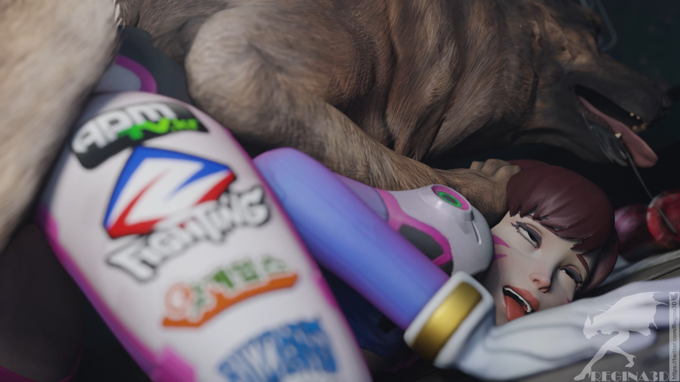 D Va Takes Puppies Regina3d