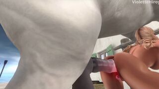 Slutty rider gets busy with her horse