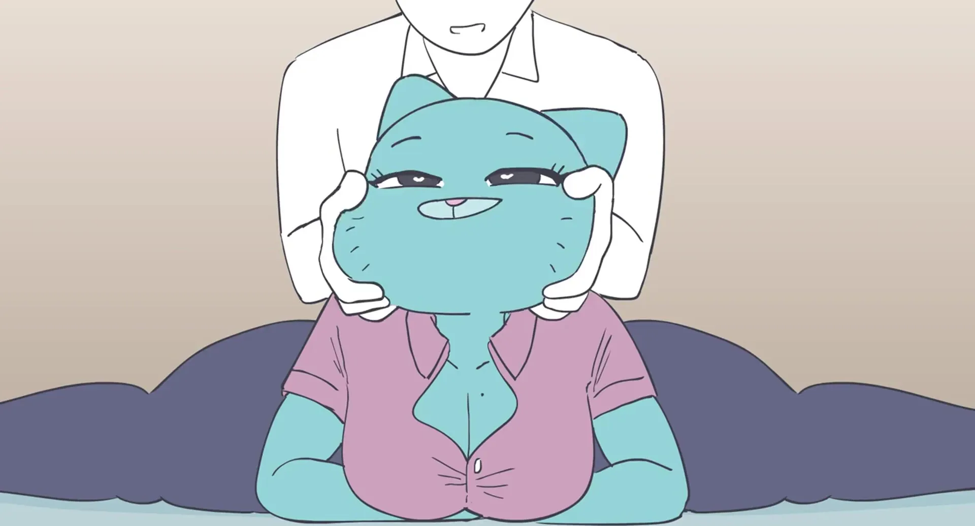 White cat walking gif